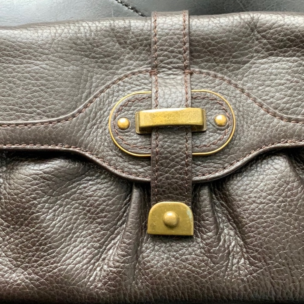 Talbots Brown Leather Handbag - Picture 4 of 8
